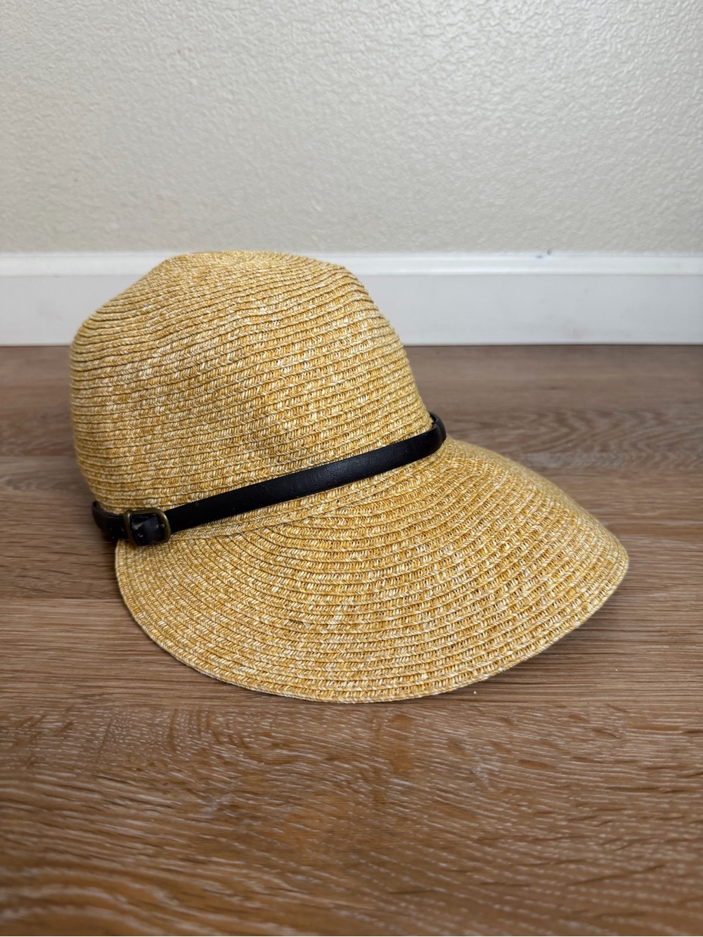 August Wide Brim Packable Straw Visor Sun Hat, OS